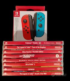 Joy-Con Extra Originali + 8 Giochi Swich