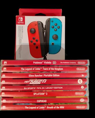 Joy-Con Extra Originali + 8 Giochi Swich