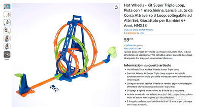 Pista Hot Wheels - Kit Super Triplo Loop