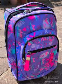 Zaino trolley Seven viola/fucsia con ruote – usato