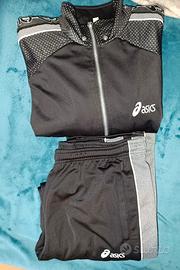 Tuta Jasics giacca zip + pantalone bottoni nero M