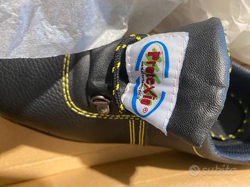 Scarpe da lavoro alte in pelle nera – nuove n. 41