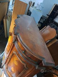 Credenza stile veneziano noce e radica 3 ante