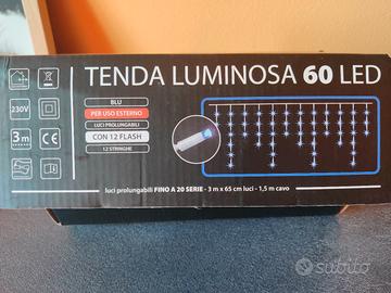 Tenda natalizia led blu esterno o interno