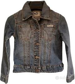 Giubbino bimba denim blue jeans scolorito. D&G