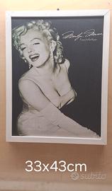 Quadro Foto su Tela di Marilyn Monroe Incorniciato