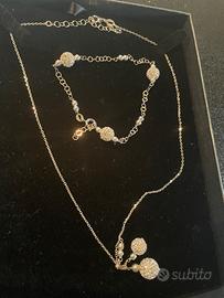 Italian silver Parure collana bracciale 925
