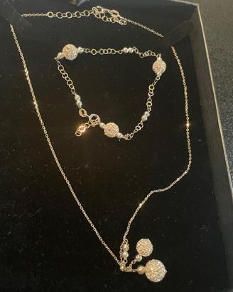 Italian silver Parure collana bracciale 925