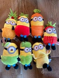 Peluche set completo Minions frutta