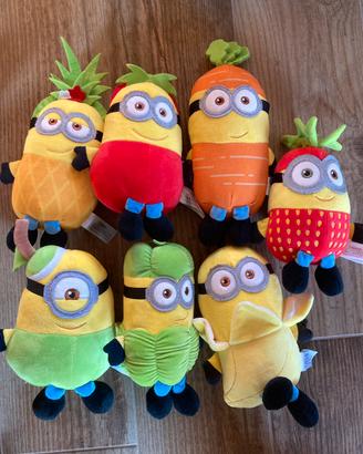 Peluche set completo Minions frutta