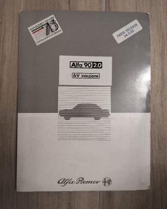 Press release originale alfa 90 V6 in italiano 
