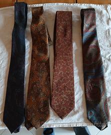 Quattro cravatte Paisley anni 80, di seta