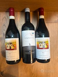 3 bottiglie vino barolo Aeroplanservaj trediberri