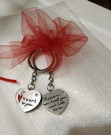 San Valentino 2 portachiavi a cuore
