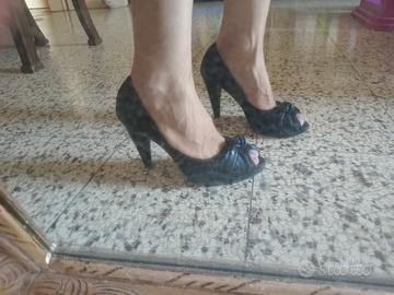 Scarpe décolleté donna in raso - n. 38, tacco alto