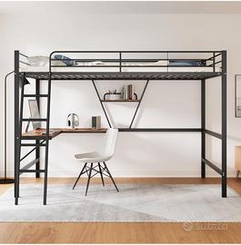 Struttura letto in metallo nero