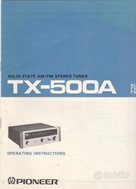 PIONEER TX500A MANUALE ORIGINALE