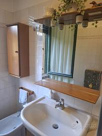 Bagno completo con mobili in legno