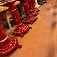 piedistalli restaurati per  affettatrice