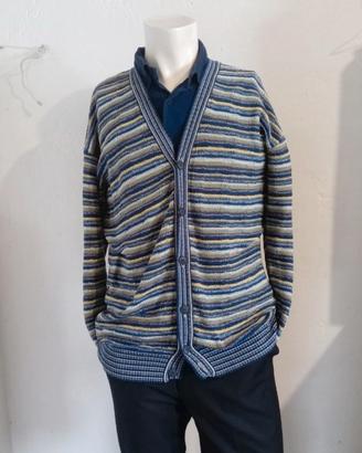 Cardigan sartoriale vintage - multicolor cotone 