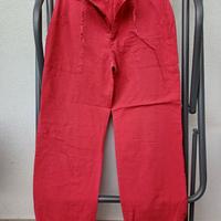 Pantalone lino tg. 46 rosso