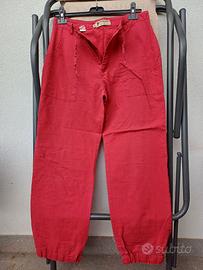 Pantalone lino tg. 46 rosso