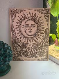 Quadro stile vintage inciso su legno 30x20