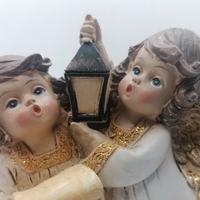 statuette angeli musicanti in resina altezza 9 cm