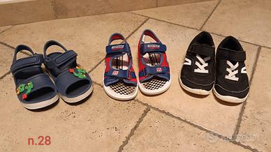 3 paia di Scarpe bambino num 28
