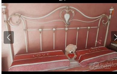Letto in fero battuto con rete