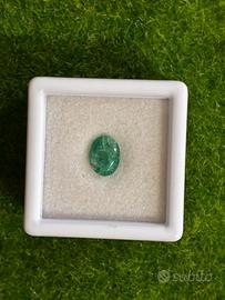 Smeraldo naturale 1.23 ct taglio ovale