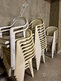 Sedie in resina da giardino