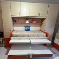 Letto a castello con armadio