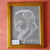 Quadro all’uncinetto (Padre Pio ) 38,5x48,5