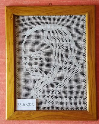 Quadro all’uncinetto (Padre Pio ) 38,5x48,5