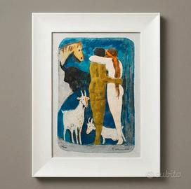 Salvatore Fiume Litografia a Colori "Armonia"