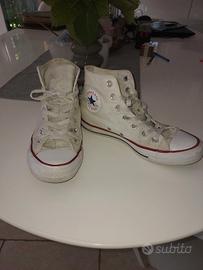 scarpe alte Converse bianche 