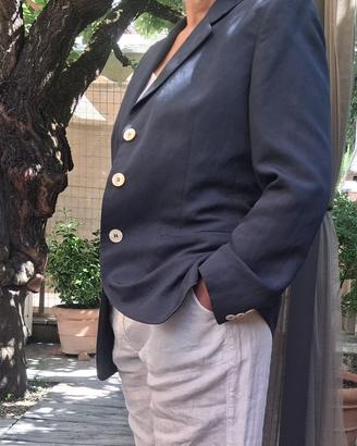 Blazer in lino blu (tg.44 IT)