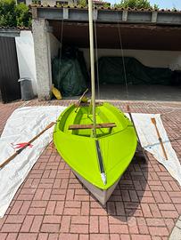Barca a vela con randa e fiocco. Circa 3,5/4m