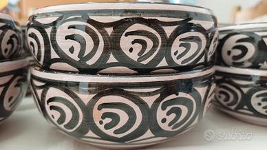 Set di Ciotole in ceramica Artigianato Sardo Farci