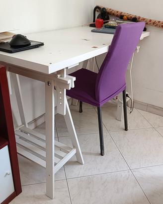scrivania ikea con caprette