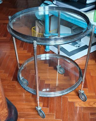 Carrello di servizio in argentone con ruote