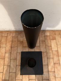 Gamba in metallo per tavolo da parete