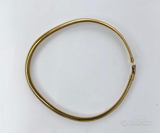 Collier Collana Snake 40cm Metallo Dorato