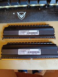Ram ddr4 2x4 gb patriot viper 3200 mhz cl 16