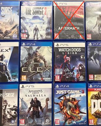 Giochi PS4 PS5 condizioni vetrina. anche scambi