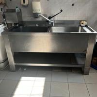 Lavello professionale a due vasche in acciaio LCQ