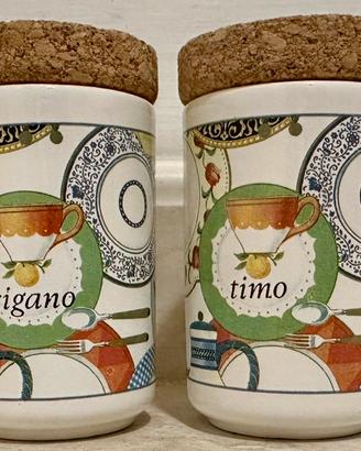 4 portaspezie vintage SIC ceramiche made in italy