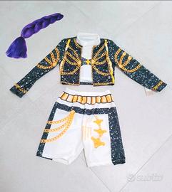 Costume K-Pop Huntrix, Rumi, 8 anni,+treccia viola