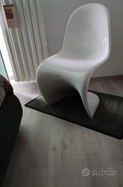 Sedia Panton Chair bianca con certificato 